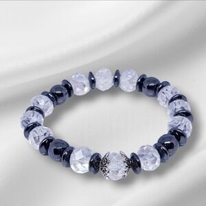 Hematite Rondelle Beads\Crystal Rondelles Bracelet
